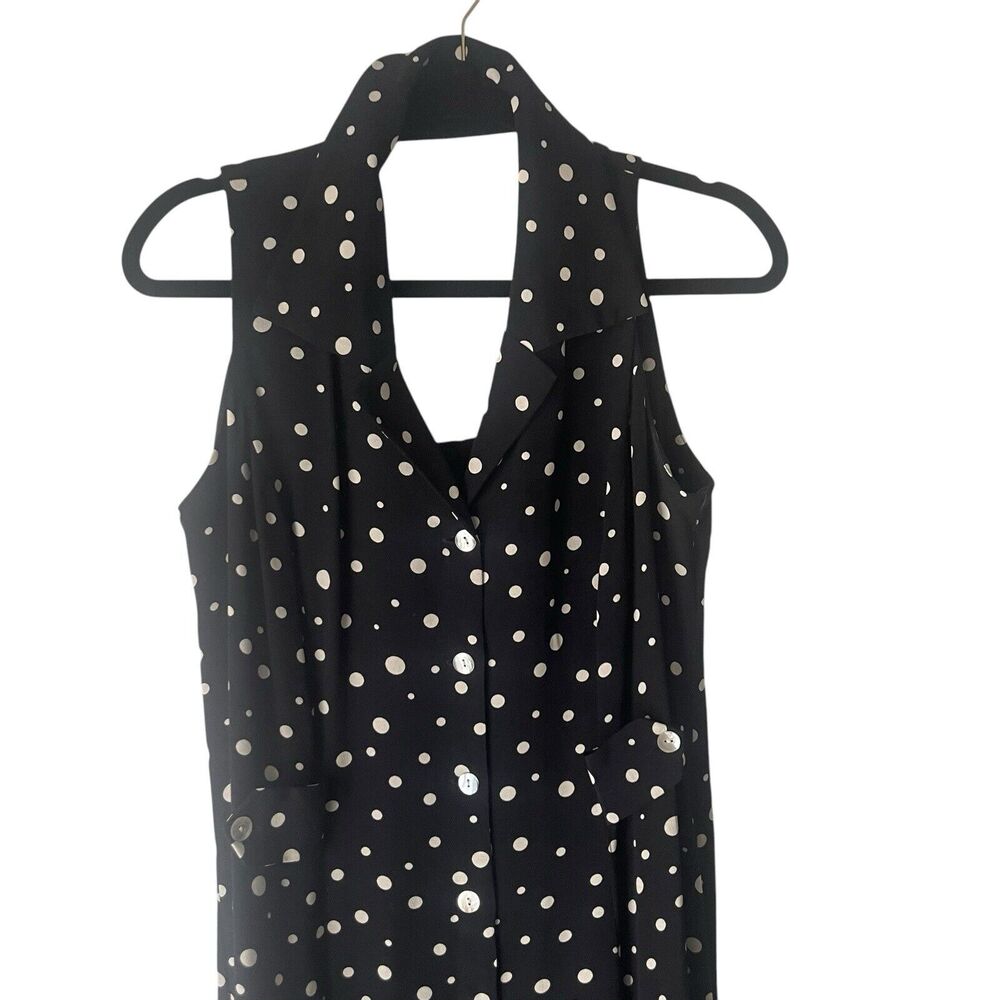 Virgo Black and White Polka Dot Dress - Picture 2 of 10